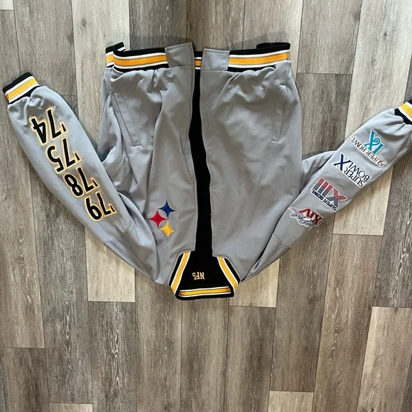 Pittsburgh Steelers Vintage NFL Reversible Bomber Jacket men’s 5XL SUPER RARE